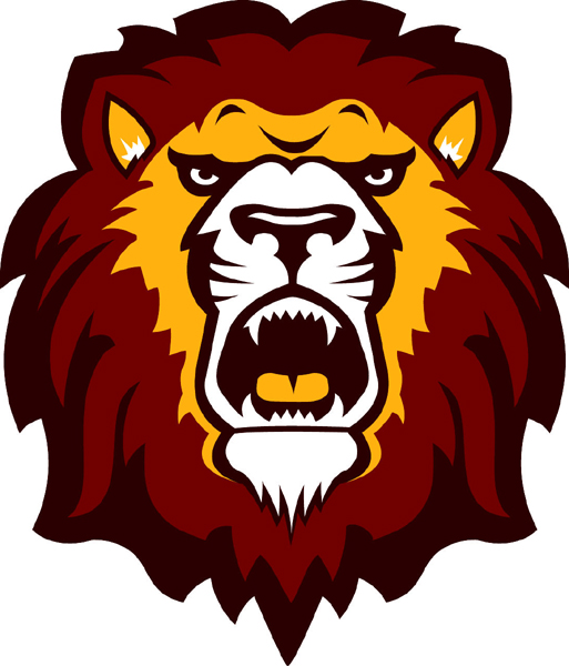 Lion team mascot color vinyl sports decal. Customize to let your team spirit shine. Lion 5